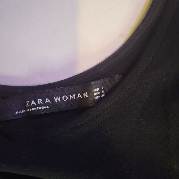 Zara Mini Flair black long sleeves Dress Size Small - Picture 4 of 7